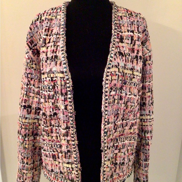 Rare CHANEL Multicolor Pastel Tweed Jacket FR40 (8 US equiv.). - Picture 2 of 11
